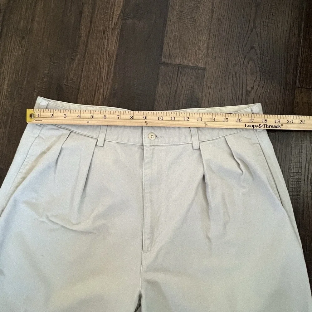 VTG Polo Ralph Lauren Andrew Pant Men's Sz 38x32‎ Khaki High Waist Pleated Chino